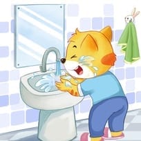 The Kitten Doesn't Wash His Face