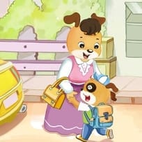 The Puppy Is Looking For His Mom